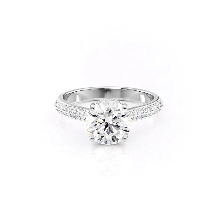 The Kayla Set With A 1.5 Carat Round Moissanite