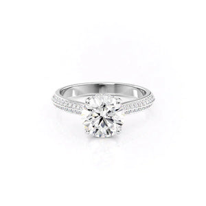 The Kayla Set With A 1 Carat Round Moissanite