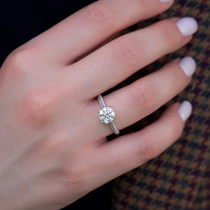 The Kayla Set With A 3.5 Carat Round Moissanite