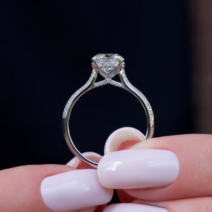 The Kayla Set With A 3.5 Carat Round Moissanite