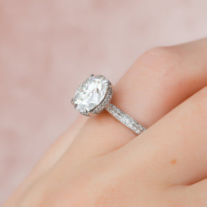 The Kayla Set With A 3.5 Carat Round Moissanite
