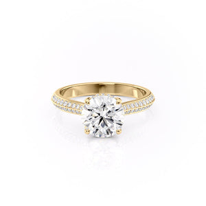 The Kayla Set With A 1.5 Carat Round Moissanite