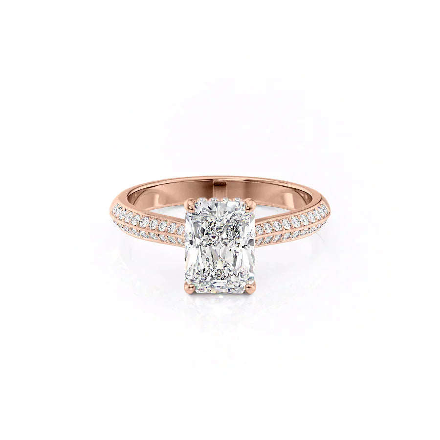 The Kayla Set With A 2 Carat Radiant Moissanite