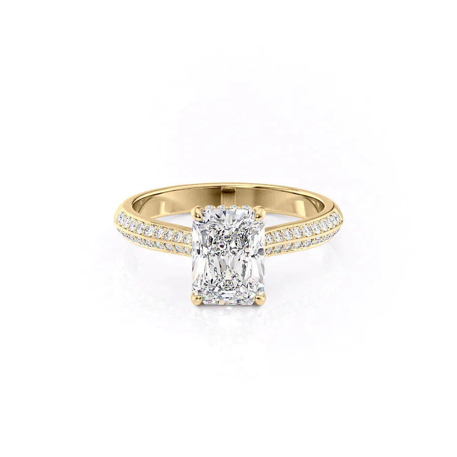 The Kayla Set With A 1 Carat Radiant Moissanite