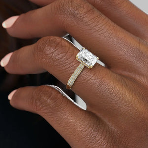 The Kayla Set With A 2 Carat Radiant Moissanite