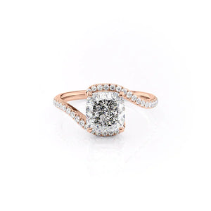 The Pave Skyler Set With A 5 Carat Cushion Moissanite