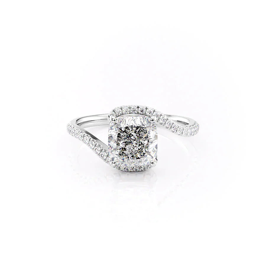 The Pave Skyler Set With A 2 Carat Cushion Lab Diamond