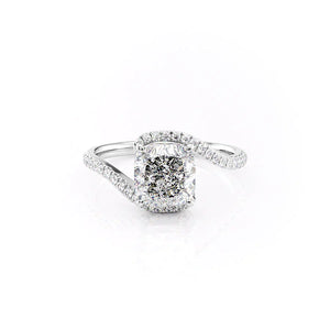 The Pave Skyler Set With A 3 Carat Cushion Moissanite