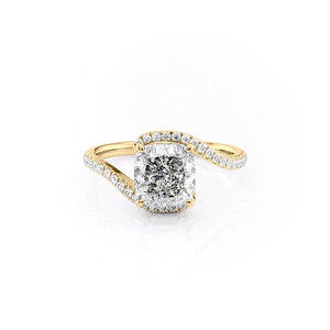 The Pave Skyler Set With A 2.5 Carat Cushion Lab Diamond