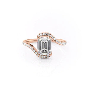The Pave Skyler Set With A 3 Carat Emerald Lab Diamond