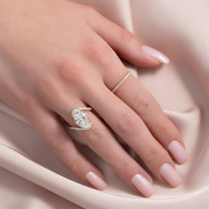 The Pave Skyler Set With A Oval Moissanite