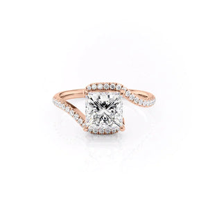 The Pave Skyler Set With A 4 Carat Princess Moissanite