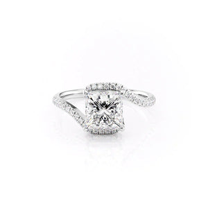 The Pave Skyler Set With A 2 Carat Princess Lab Diamond