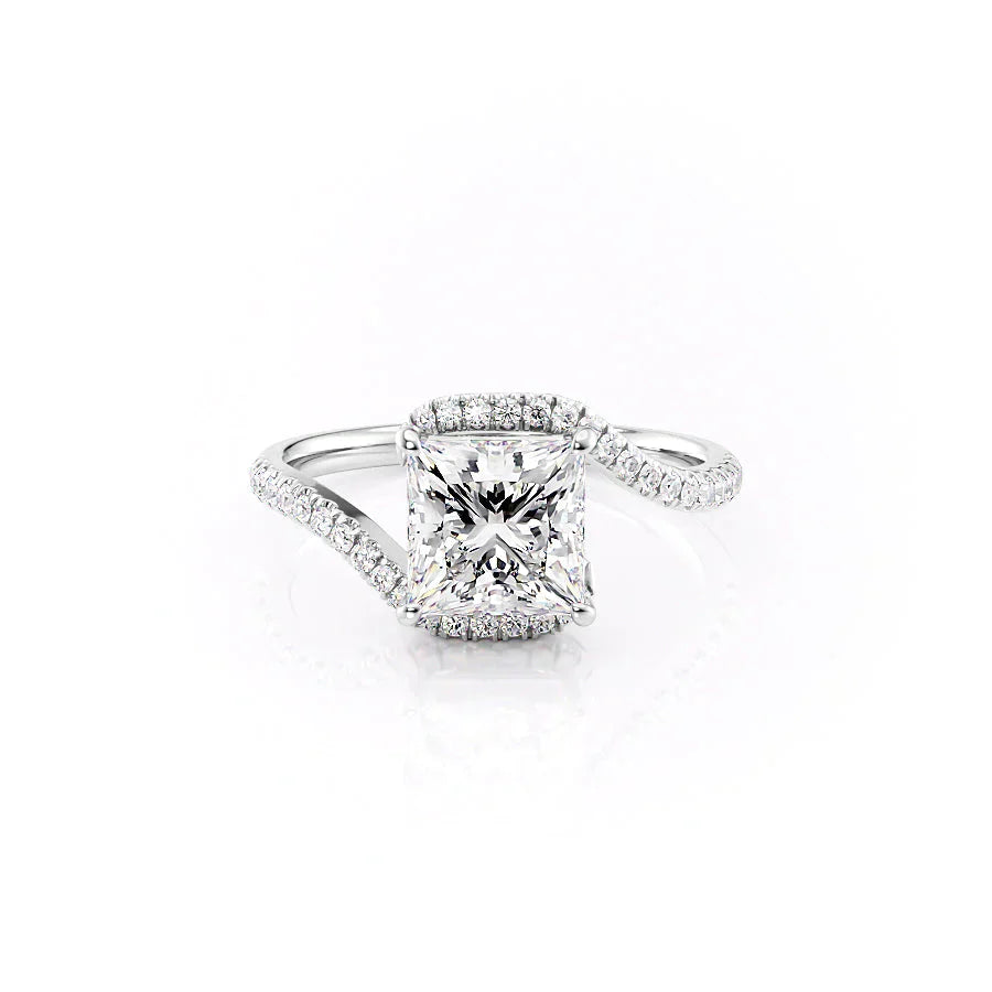 The Pave Skyler Set With A 5 Carat Princess Moissanite