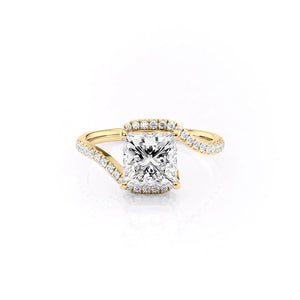 The Pave Skyler Set With A 1.5 Carat Princess Lab Diamond
