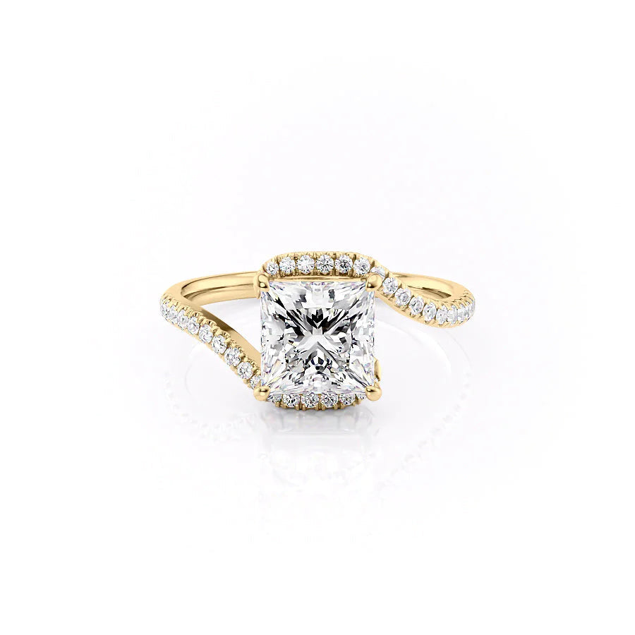 The Pave Skyler Set With A Princess Moissanite
