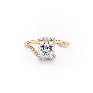 The Pave Skyler Set With A Princess Moissanite