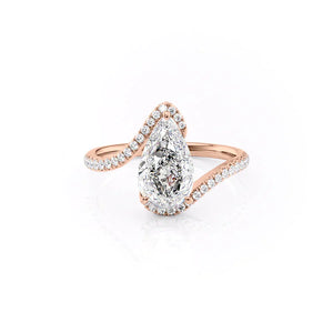 The Pave Skyler Set With A 2 Carat Pear Lab Diamond
