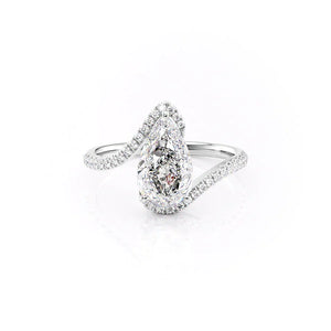 The Pave Skyler Set With A 2 Carat Pear Lab Diamond