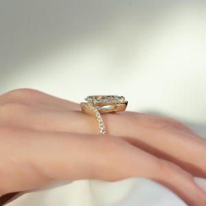 The Pave Skyler Set With A 2.5 Carat Pear Lab Diamond