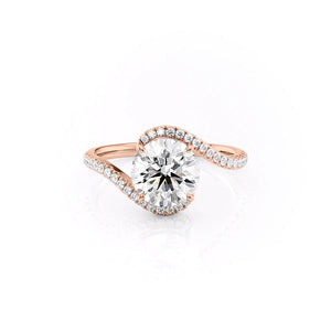 The Pave Skyler Set With A Round Moissanite