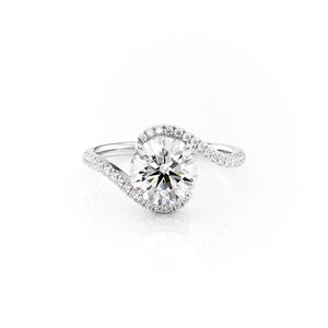 The Pave Skyler Set With A 1 Carat Round Lab Diamond