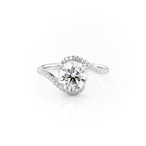 The Pave Skyler Set With A Round Moissanite