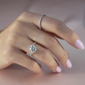 The Pave Skyler Set With A Round Lab Diamond