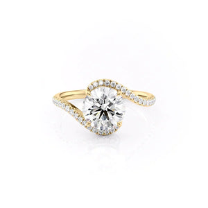 The Pave Skyler Set With A 2.5 Carat Round Lab Diamond