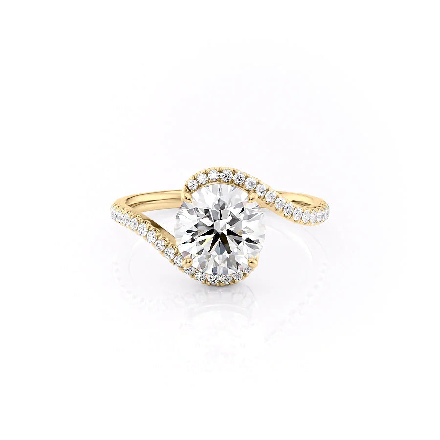The Pave Skyler Set With A Round Moissanite