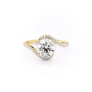 The Pave Skyler Set With A Round Moissanite