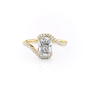 The Pave Skyler Set With A 2.5 Carat Radiant Lab Diamond