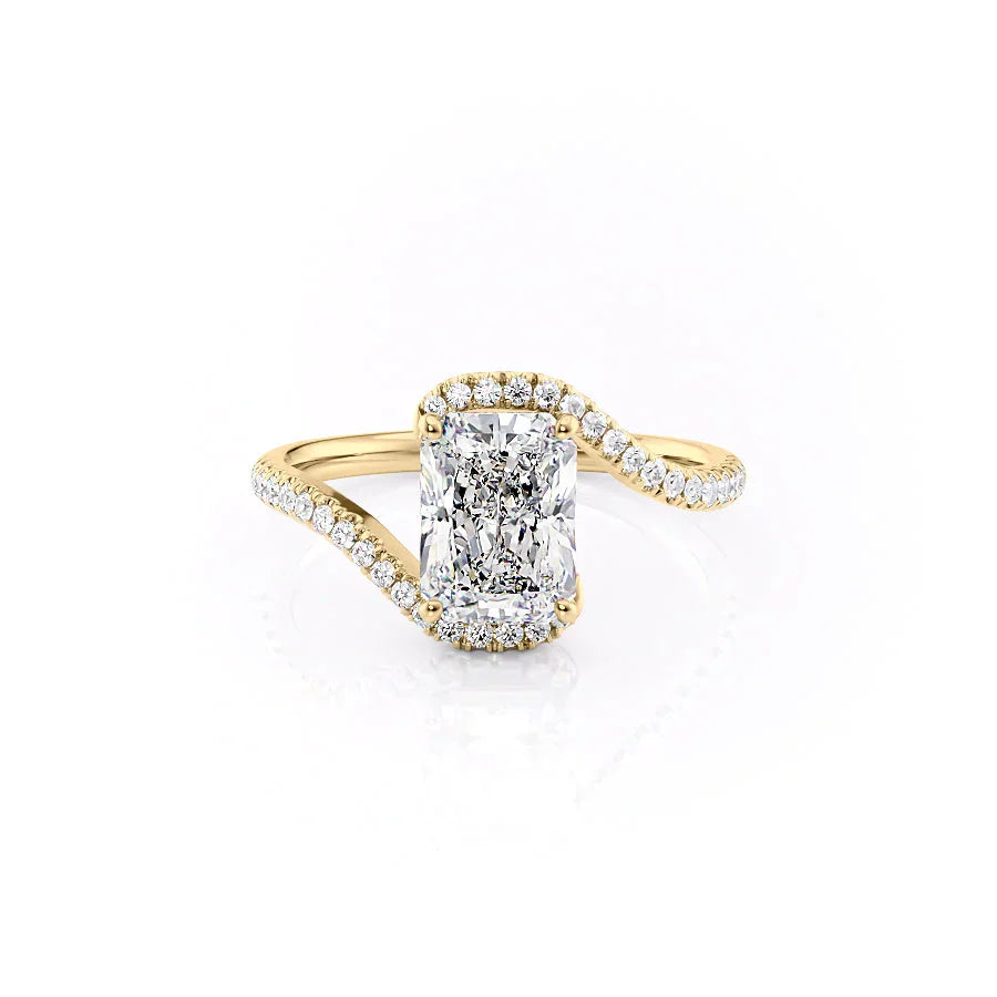 The Pave Skyler Set With A 2 Carat Radiant Lab Diamond