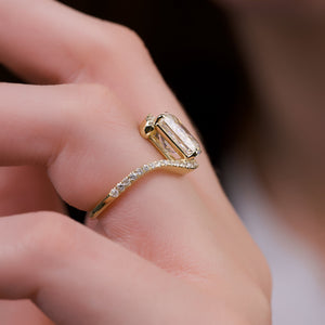 The Pave Skyler Set With A 1 Carat Radiant Lab Diamond