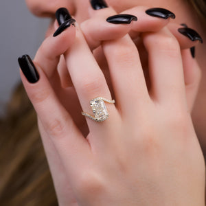 The Pave Skyler Set With A 1 Carat Radiant Lab Diamond
