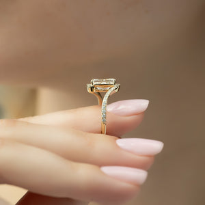The Pave Skyler Set With A Radiant Moissanite