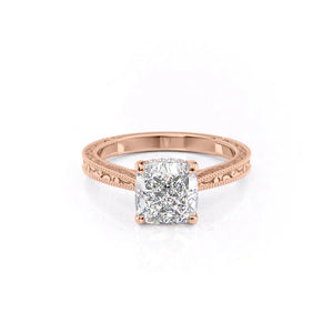 The Elizabeth Set With A 3.5 Carat Cushion Moissanite