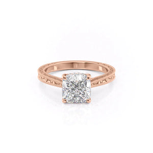 The Elizabeth Set With A 1 Carat Cushion Lab Diamond