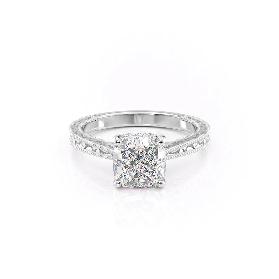 The Elizabeth Set With A 2.5 Carat Cushion Lab Diamond