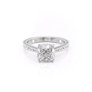 The Elizabeth Set With A Cushion Moissanite