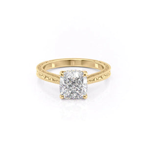 The Elizabeth Set With A 1 Carat Cushion Lab Diamond