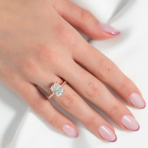 The Elizabeth Set With A 2 Carat Elongated Cushion Lab Diamond