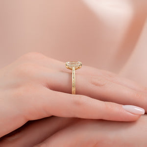 The Elizabeth Set With A 3 Carat Emerald Lab Diamond