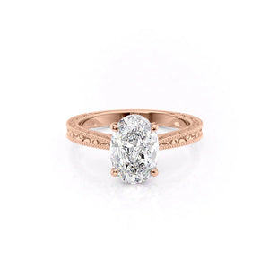 The Elizabeth Set With A 3 Carat Oval Lab Diamond
