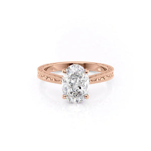 The Elizabeth Set With A Oval Moissanite