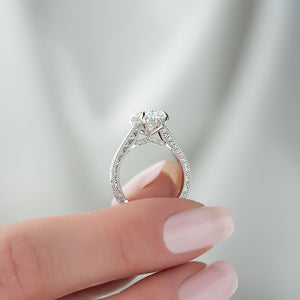 The Elizabeth Set With A 3 Carat Oval Lab Diamond