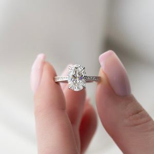 The Elizabeth Set With A Oval Moissanite