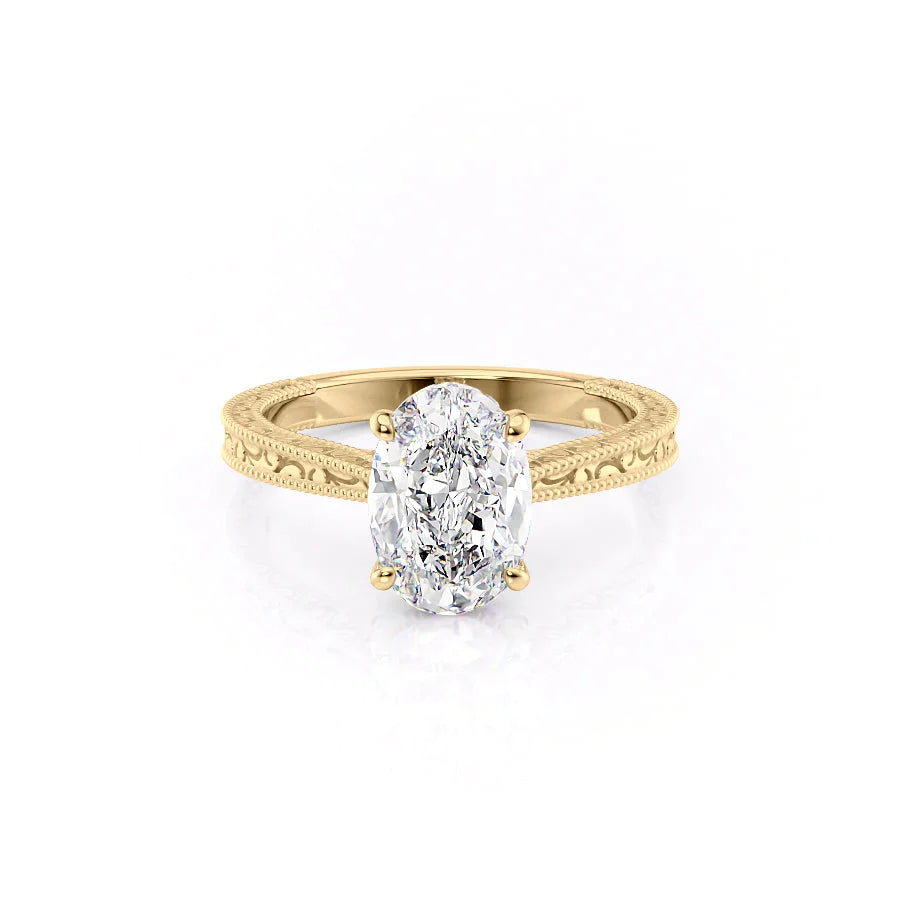 The Elizabeth Set With A 1.5 Carat Oval Lab Diamond