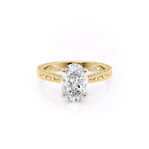 The Elizabeth Set With A 2 Carat Oval Lab Diamond