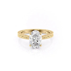 The Elizabeth Set With A Oval Moissanite
